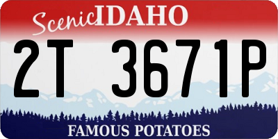 ID license plate 2T3671P
