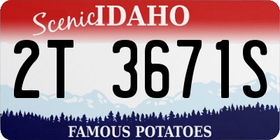 ID license plate 2T3671S