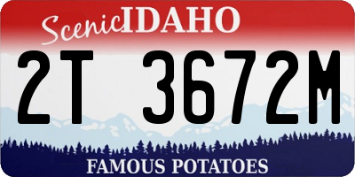 ID license plate 2T3672M
