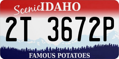 ID license plate 2T3672P