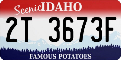 ID license plate 2T3673F