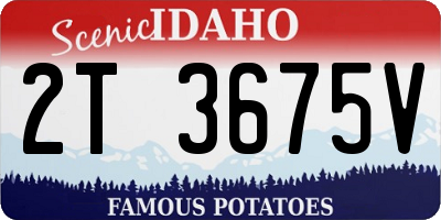 ID license plate 2T3675V