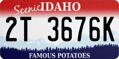 ID license plate 2T3676K