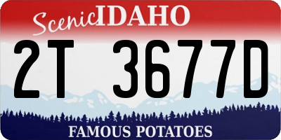ID license plate 2T3677D