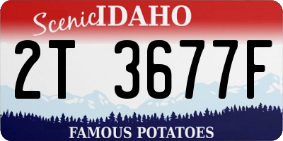 ID license plate 2T3677F