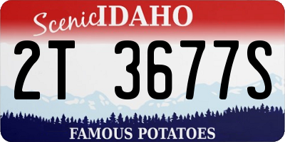 ID license plate 2T3677S