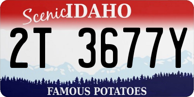 ID license plate 2T3677Y