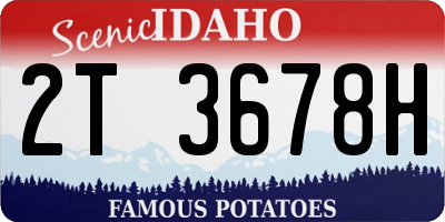 ID license plate 2T3678H