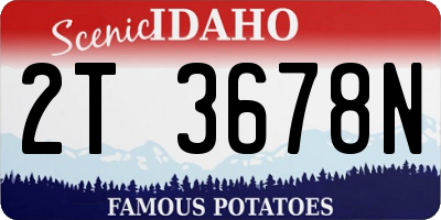 ID license plate 2T3678N