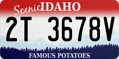 ID license plate 2T3678V