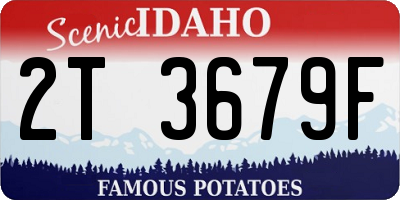ID license plate 2T3679F