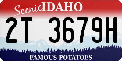 ID license plate 2T3679H