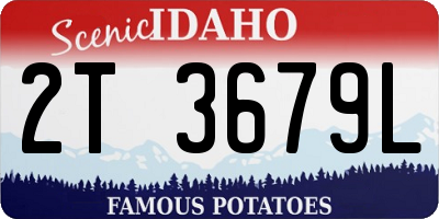 ID license plate 2T3679L