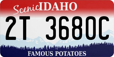 ID license plate 2T3680C