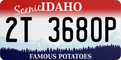 ID license plate 2T3680P