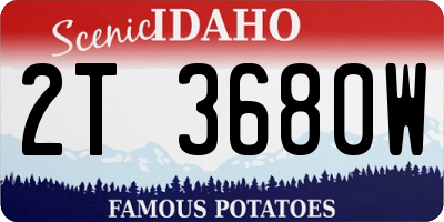 ID license plate 2T3680W