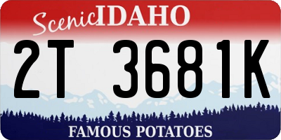 ID license plate 2T3681K