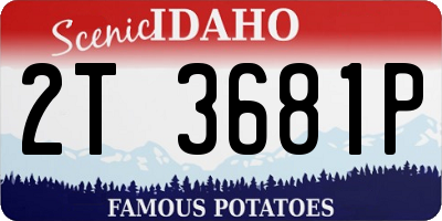 ID license plate 2T3681P