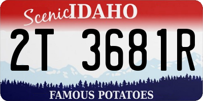 ID license plate 2T3681R