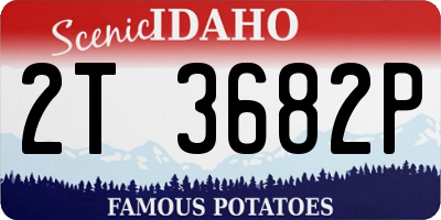 ID license plate 2T3682P