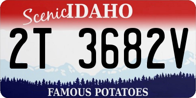 ID license plate 2T3682V