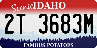 ID license plate 2T3683M