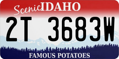 ID license plate 2T3683W