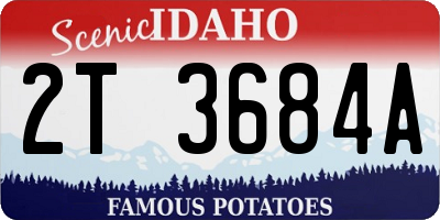 ID license plate 2T3684A