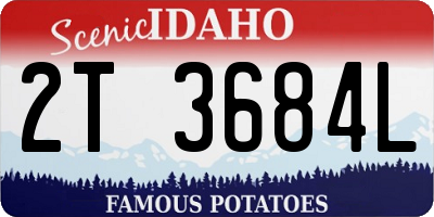 ID license plate 2T3684L