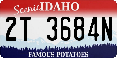 ID license plate 2T3684N