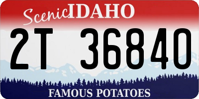 ID license plate 2T3684O