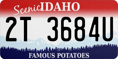 ID license plate 2T3684U