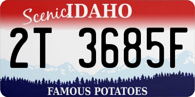 ID license plate 2T3685F