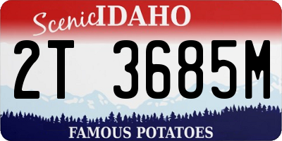 ID license plate 2T3685M