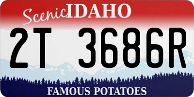 ID license plate 2T3686R