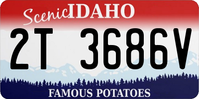 ID license plate 2T3686V