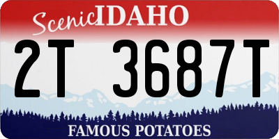 ID license plate 2T3687T