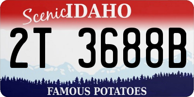 ID license plate 2T3688B