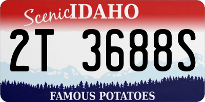 ID license plate 2T3688S