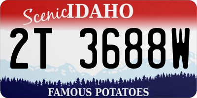 ID license plate 2T3688W