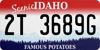ID license plate 2T3689G