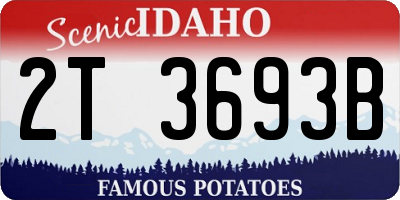 ID license plate 2T3693B