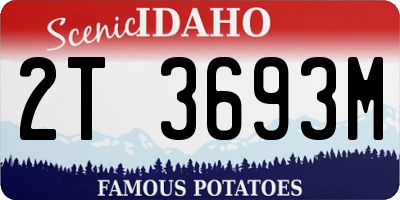 ID license plate 2T3693M