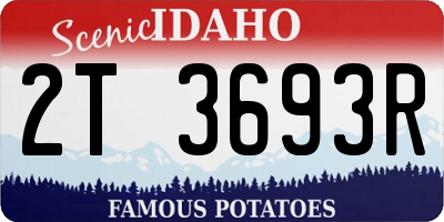 ID license plate 2T3693R