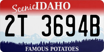ID license plate 2T3694B