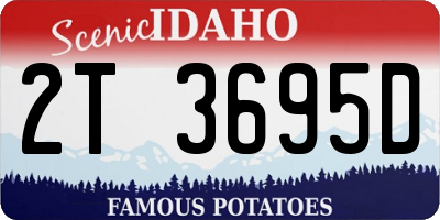 ID license plate 2T3695D