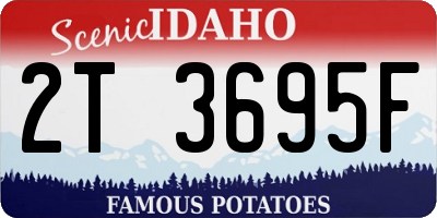 ID license plate 2T3695F