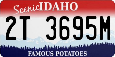 ID license plate 2T3695M