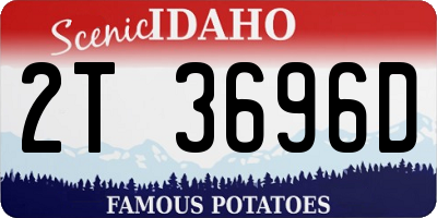 ID license plate 2T3696D
