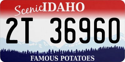 ID license plate 2T3696O